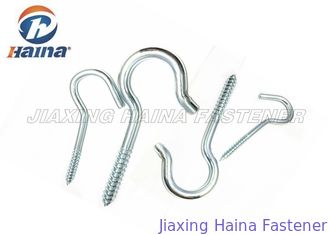 Small Eye Hooks For Jewelry / Zinc Plated Carbon Steel Threaded Hook Bolt