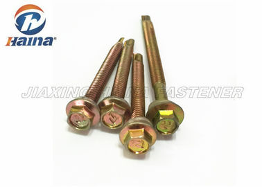 BACCANO 7504 viti di perforazione placcate zinco giallo di auto della testa esagonale e rondella di EPDM