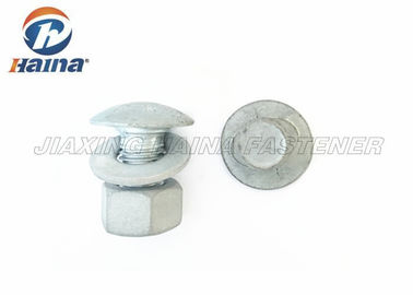 Bulloni d'acciaio della guardavia galvanizzati bulloni ovali M18 della testa esagonale della spalla con il dado
