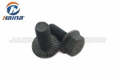 pieno infilato bulloni della flangia della testa esagonale di acciaio al carbonio del nero della barretta 4,8
