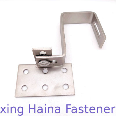 Gancio regolabile di montaggio su ordinazione del tetto di mattonelle del pannello solare di acciaio inossidabile A4